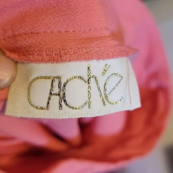 Cache Wide Leg Peach Pants Size 10 - Picture 5 of 7